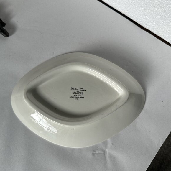 Walker China Diamond Shape Platter By Minners New York 6-48 White Restaurantware - Picture 7 of 7